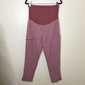 Figs Yola Maternity Skinny Scrub Pants Mineral Mauve